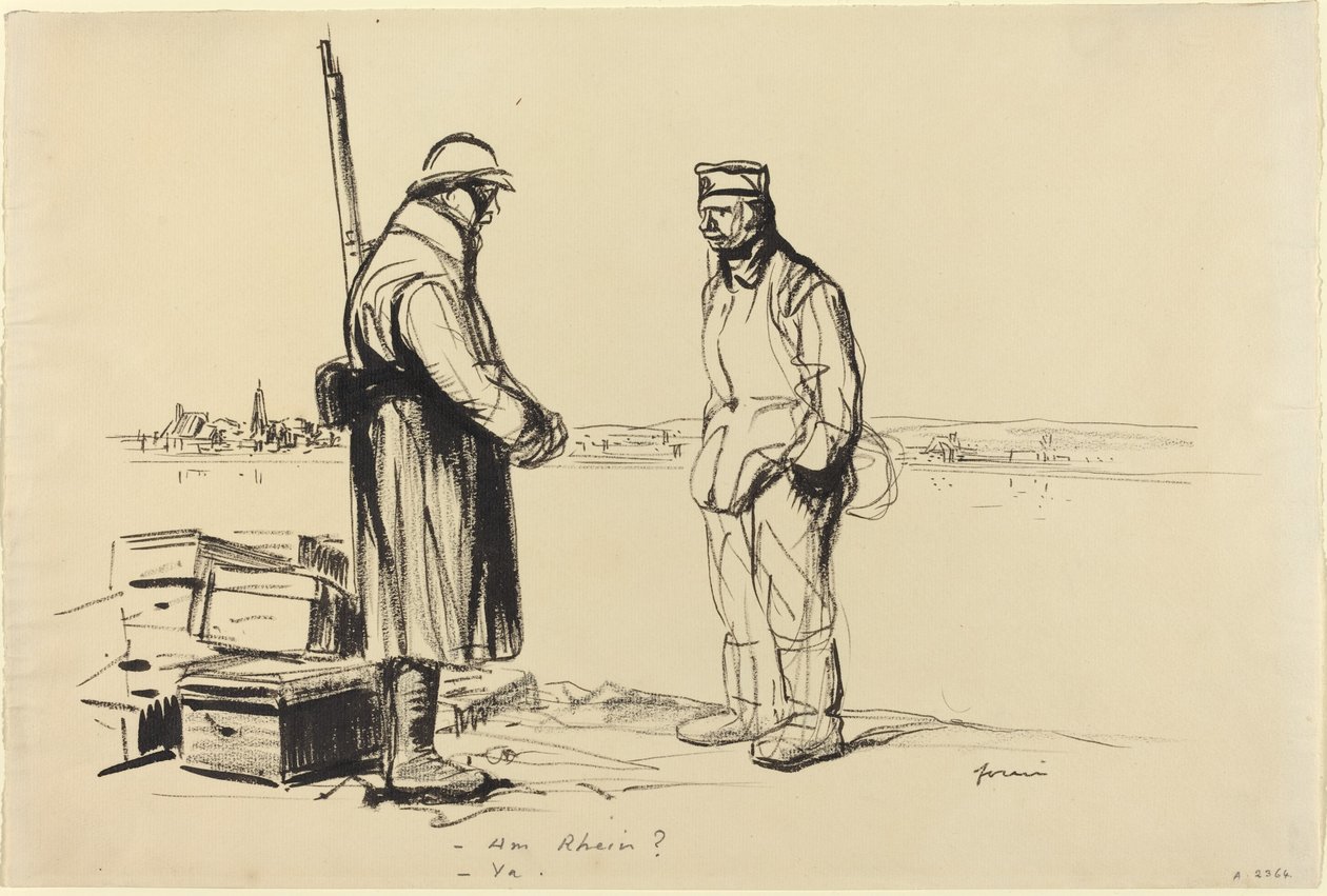 - På Rhinen - Ya., ca. 19141919. av Jean Louis Forain