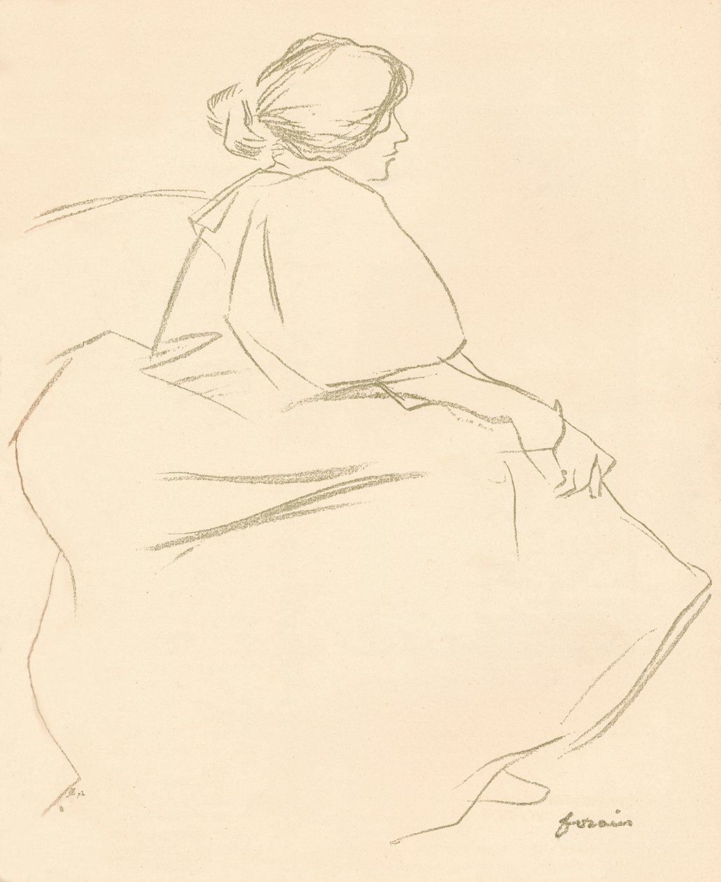 A Study In Crayon, c1872-1898, 1898 av Jean Louis Forain