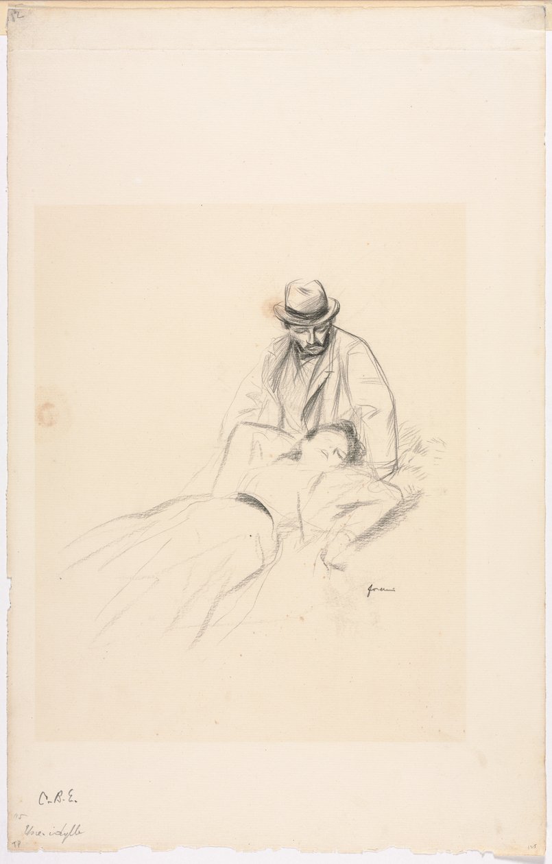 En idyll, fjerde kvartal 1800-tallet eller første tredje 1900-tallet. av Jean Louis Forain