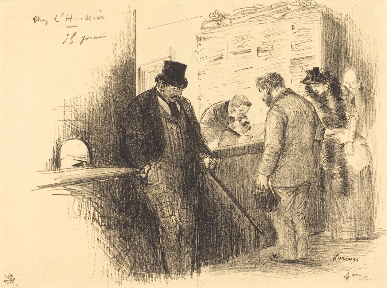 Hos namsmannen av Jean Louis Forain