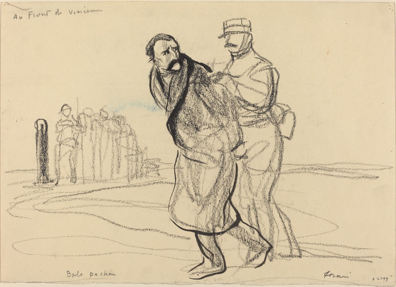 På forsiden av Vincennes. bolo pasha av Jean Louis Forain
