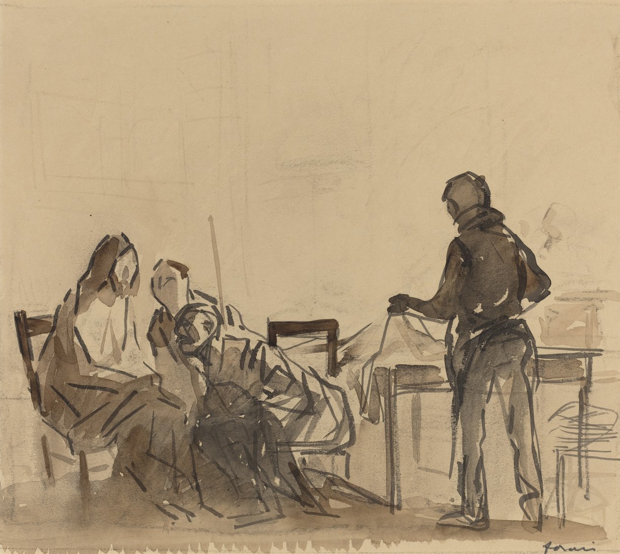 Før repasten i Emmaus, ca. 1910. av Jean Louis Forain