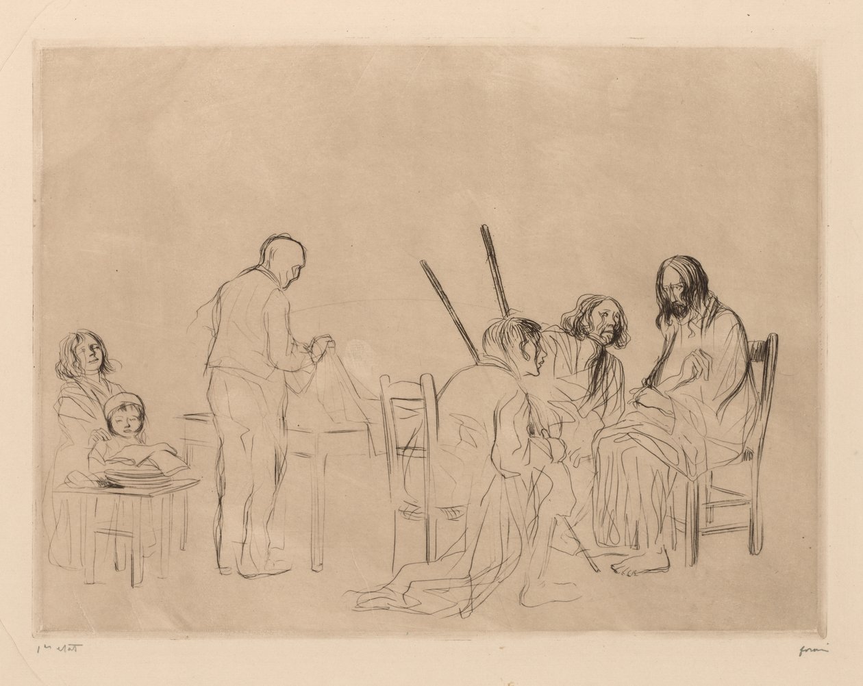 Før nattverden i Emmaus av Jean Louis Forain