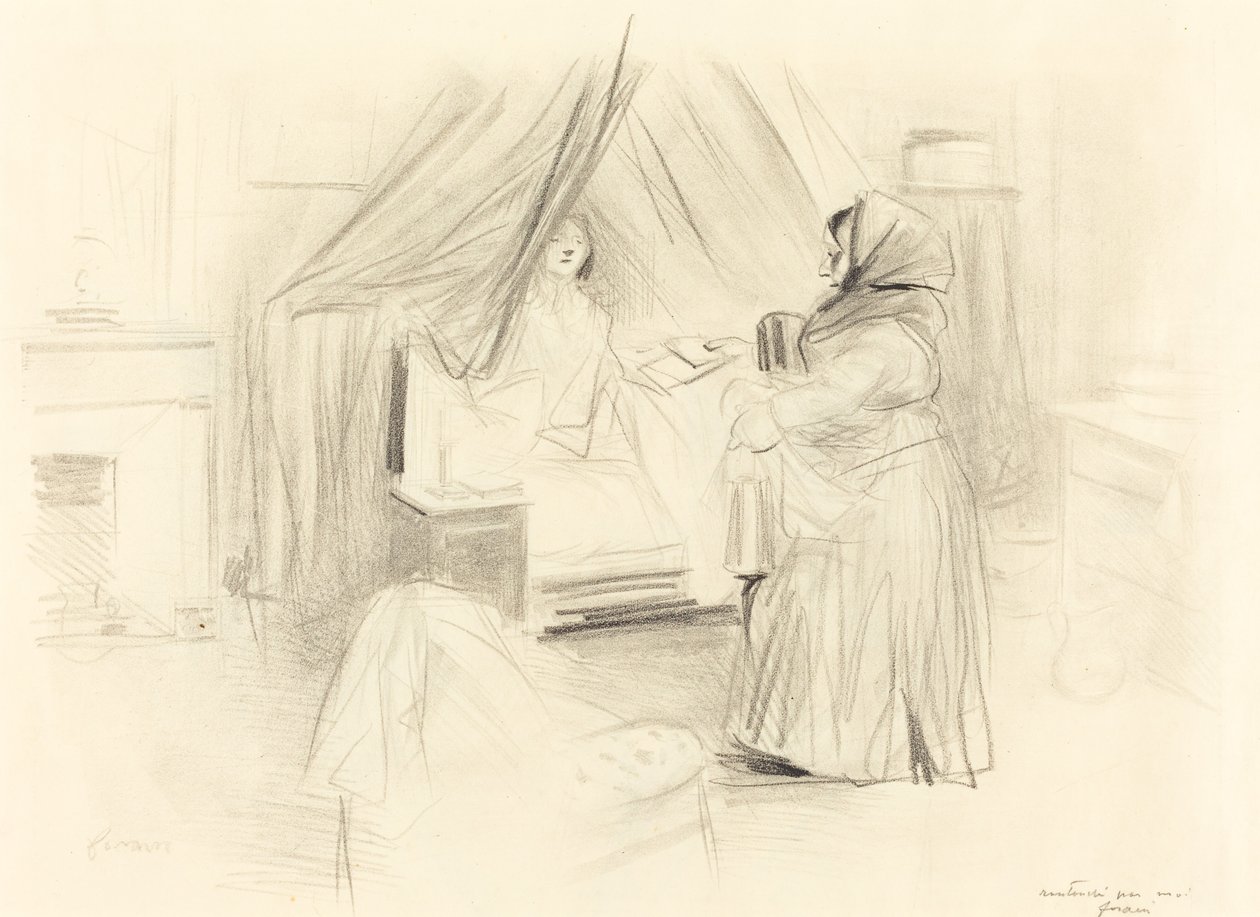 Frokost (horisontal tallerken) av Jean Louis Forain