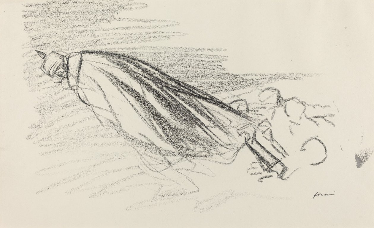 De fra den første timen. "Sire! hvor er vi fra den friske og gledelige krigen!" av Jean Louis Forain