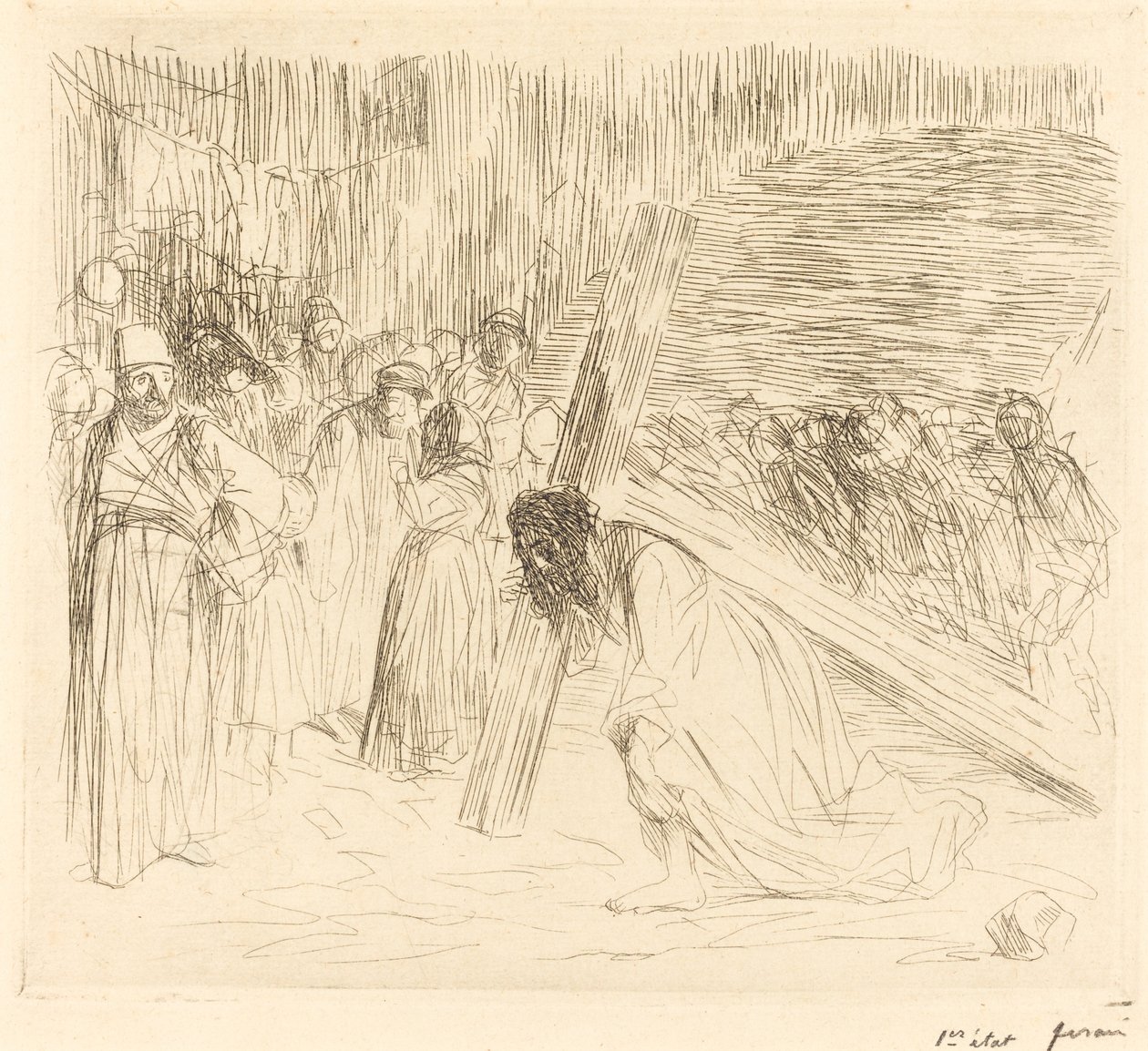 Kristus bærer korset (femte plate) av Jean Louis Forain