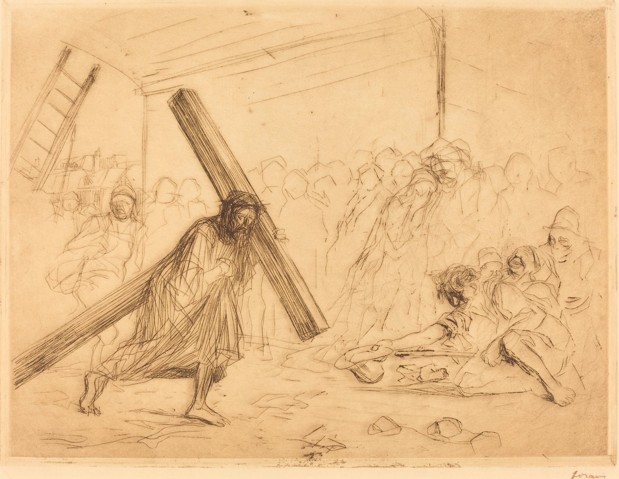 Kristus som bærer korset (fjerde plate) av Jean Louis Forain