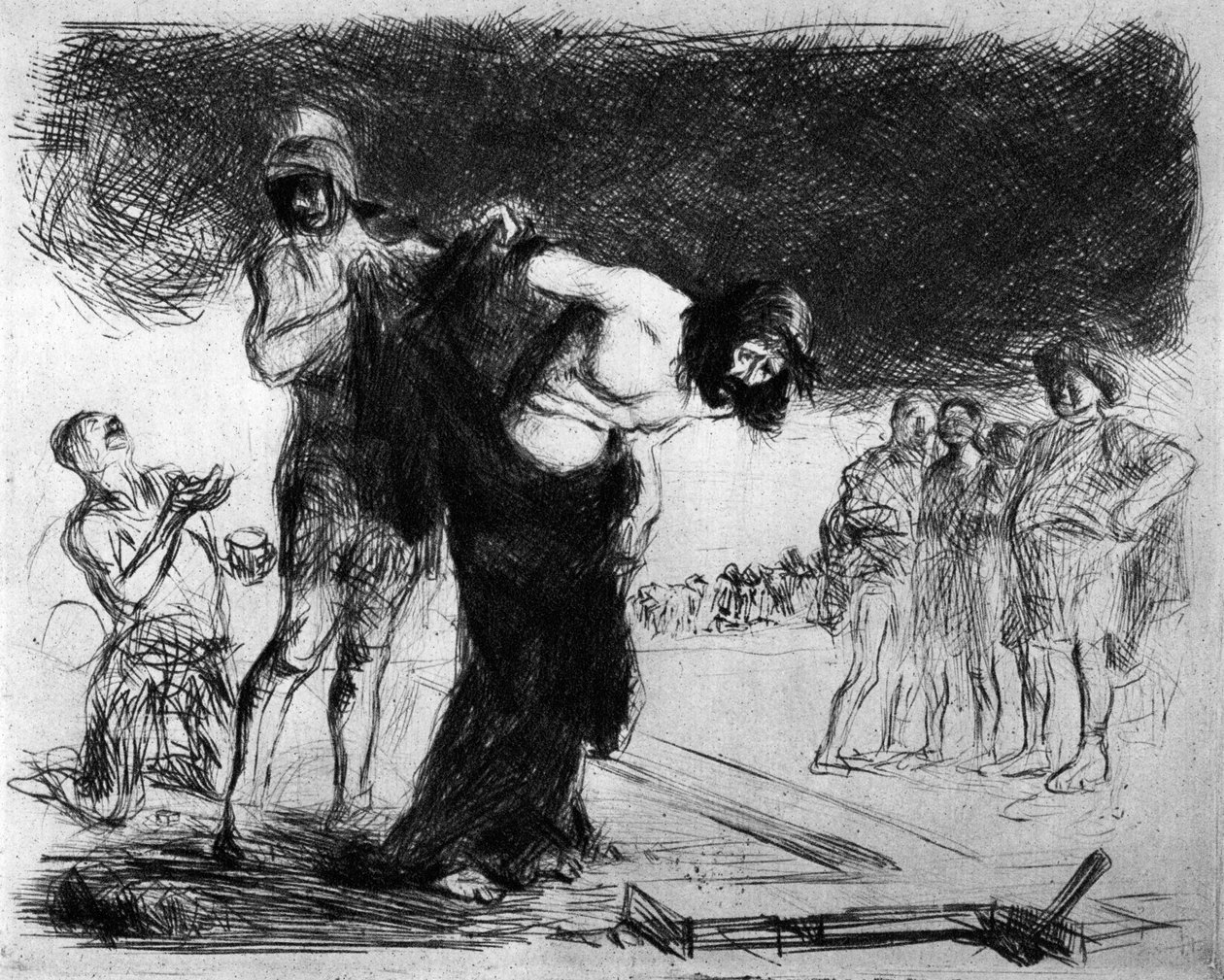 Kristus fratatt sine klær, 1925. av Jean Louis Forain
