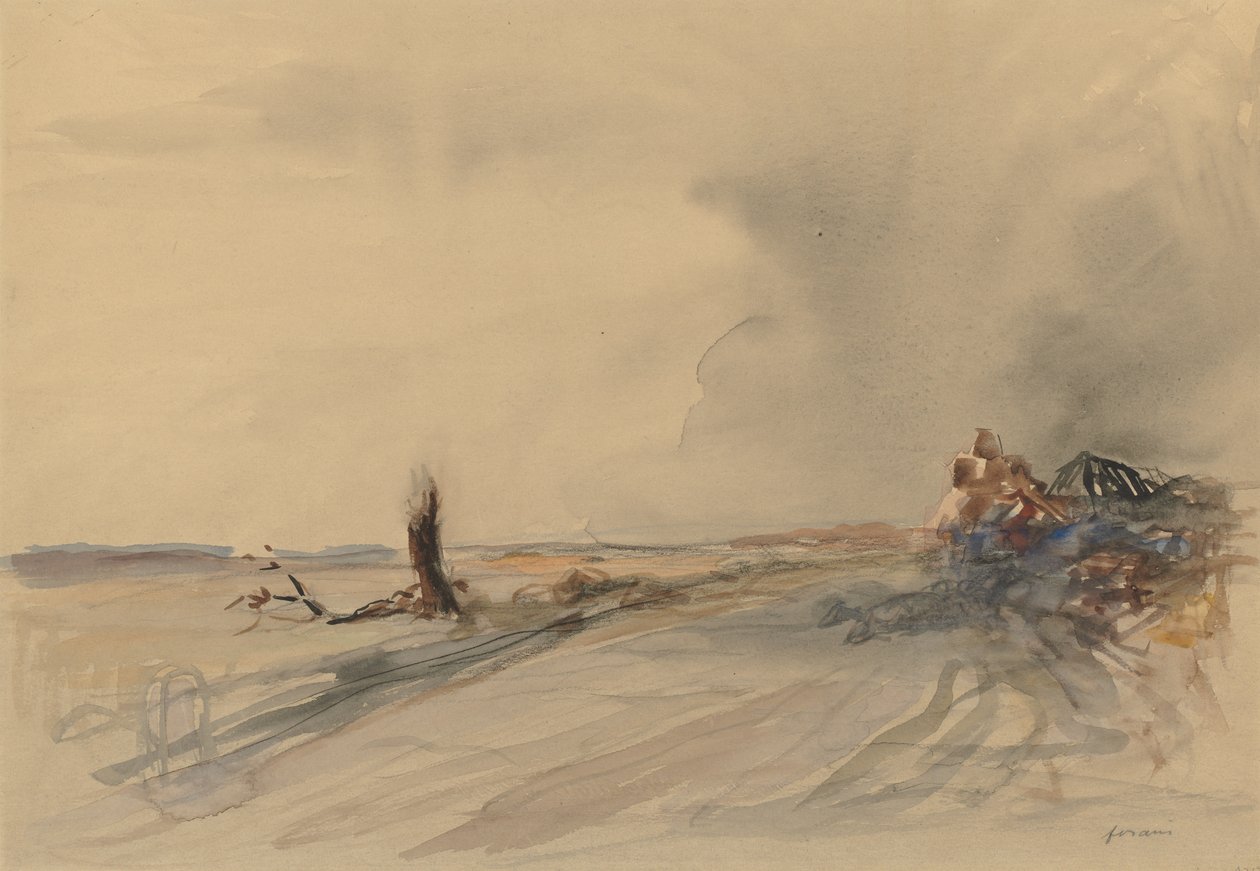 Ødelagt land (rekto) av Jean Louis Forain