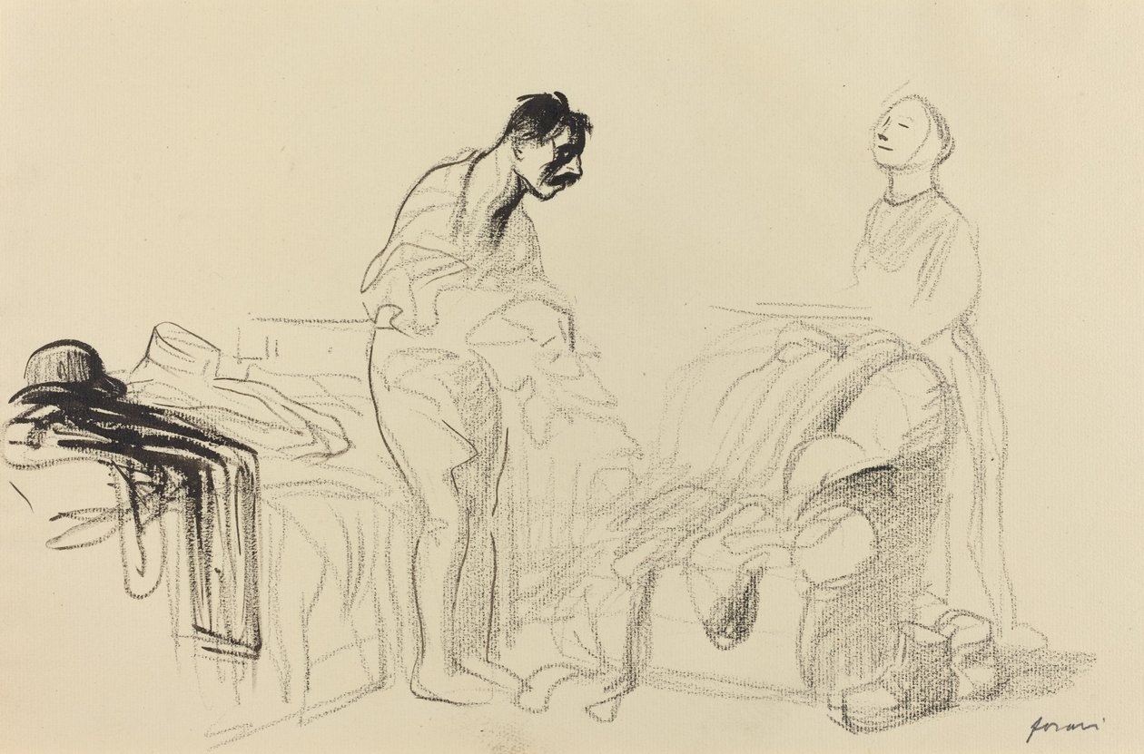 Utskrevet fra militærtjeneste, c. 19141919. av Jean Louis Forain
