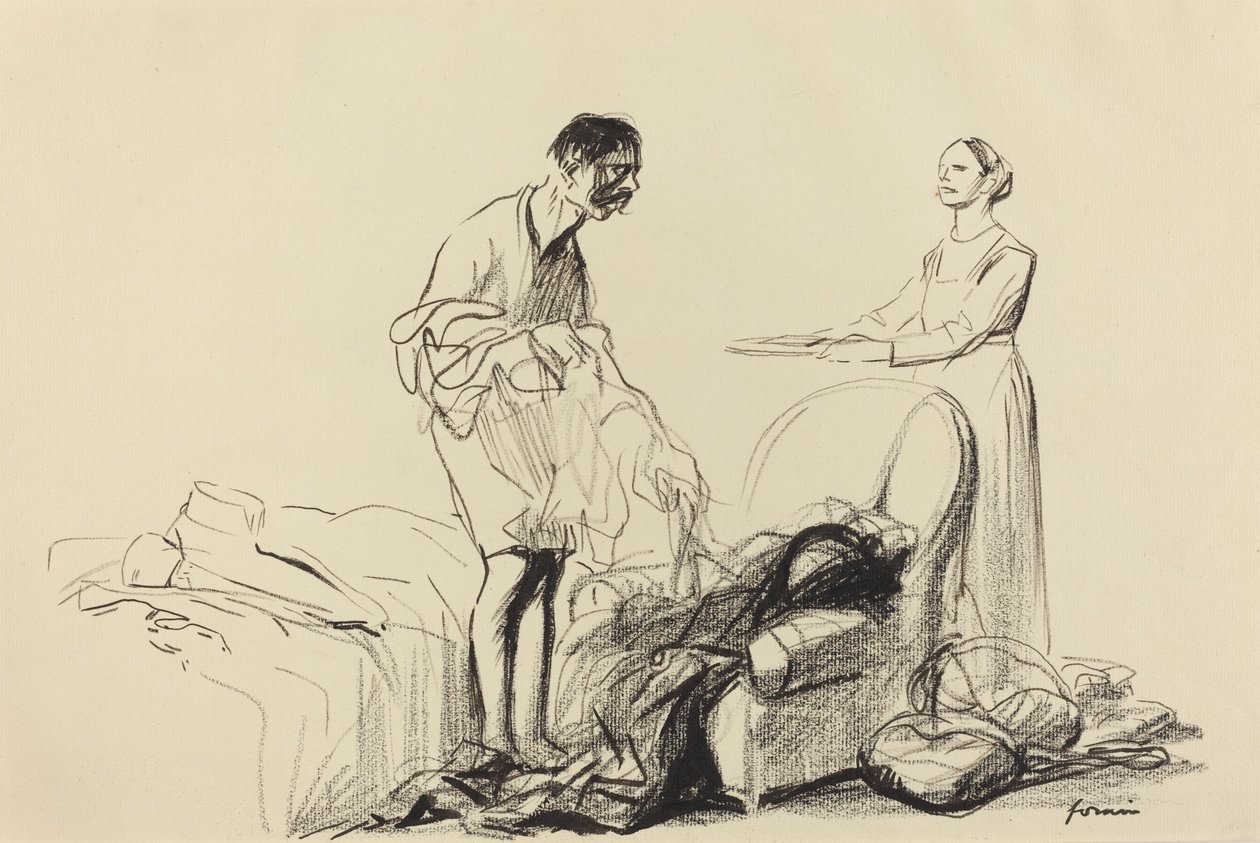 Utskrevet fra militærtjeneste, c. 19141919. av Jean Louis Forain