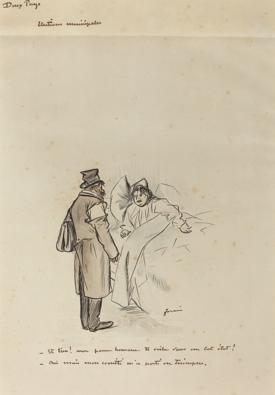 Valg Municipales, ca. 1897. av Jean Louis Forain