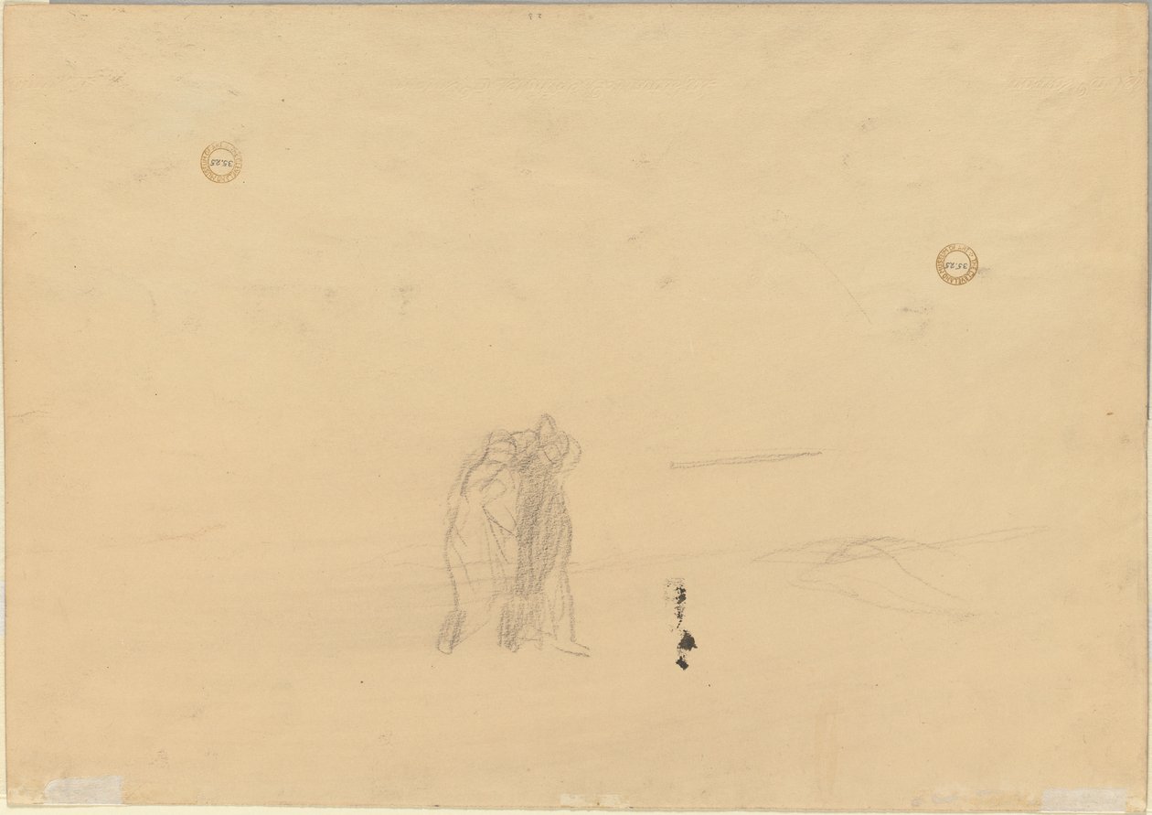Figurer i et landskap verso, ca. 1919. av Jean Louis Forain