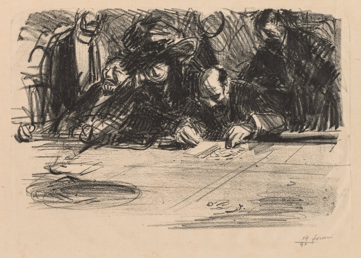 Gruppe med spillere. av Jean Louis Forain