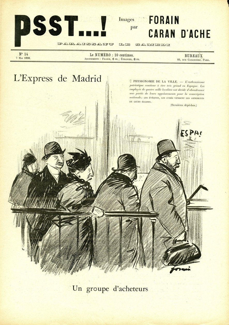 Illustrasjon av Jean-Louis Forain (1852-1931) i Psst...! av Jean Louis Forain