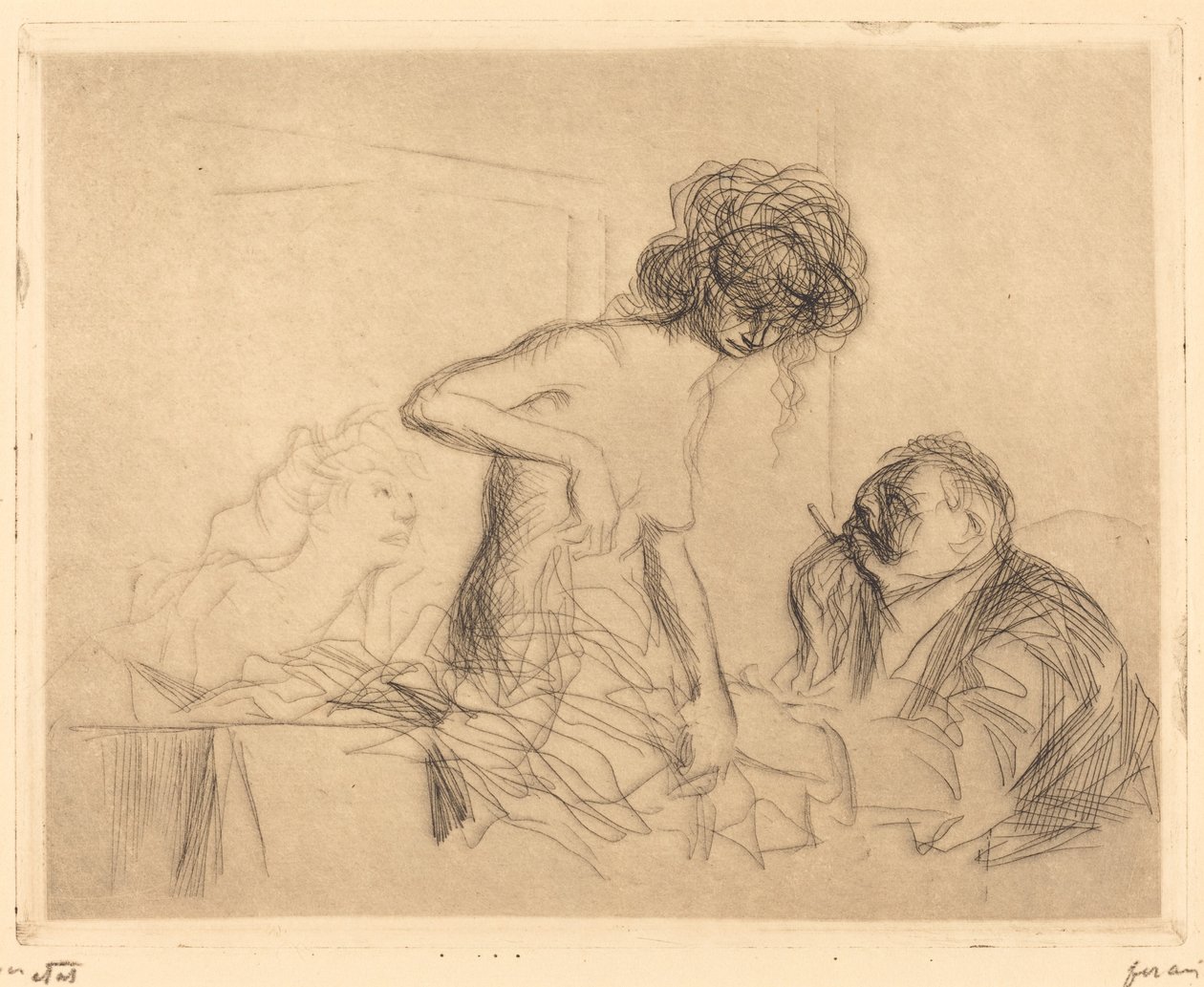 I et privat rom (første tallerken) av Jean Louis Forain