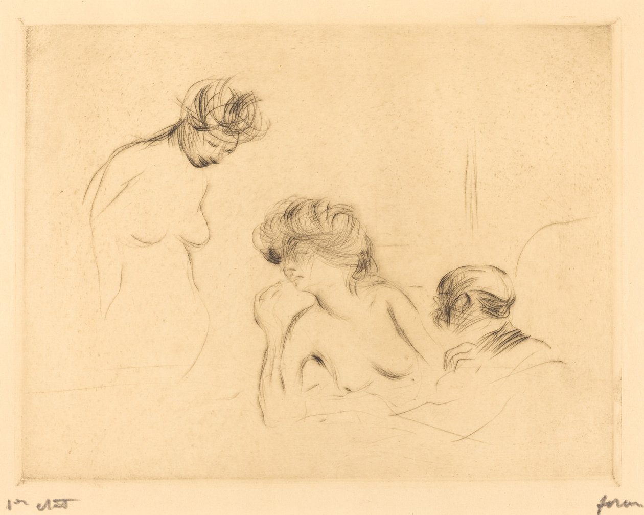 I et privat rom (tredje tallerken) av Jean Louis Forain