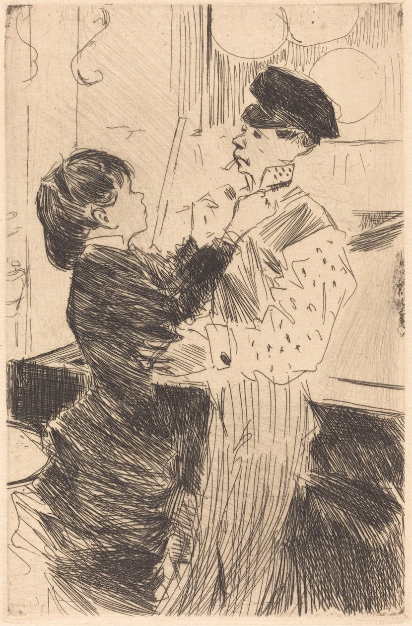 Knotting the Cravat av Jean Louis Forain