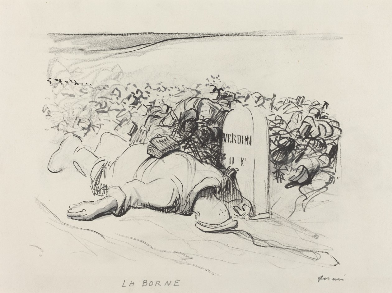La Borne, Verdun, ca. 1916. av Jean Louis Forain