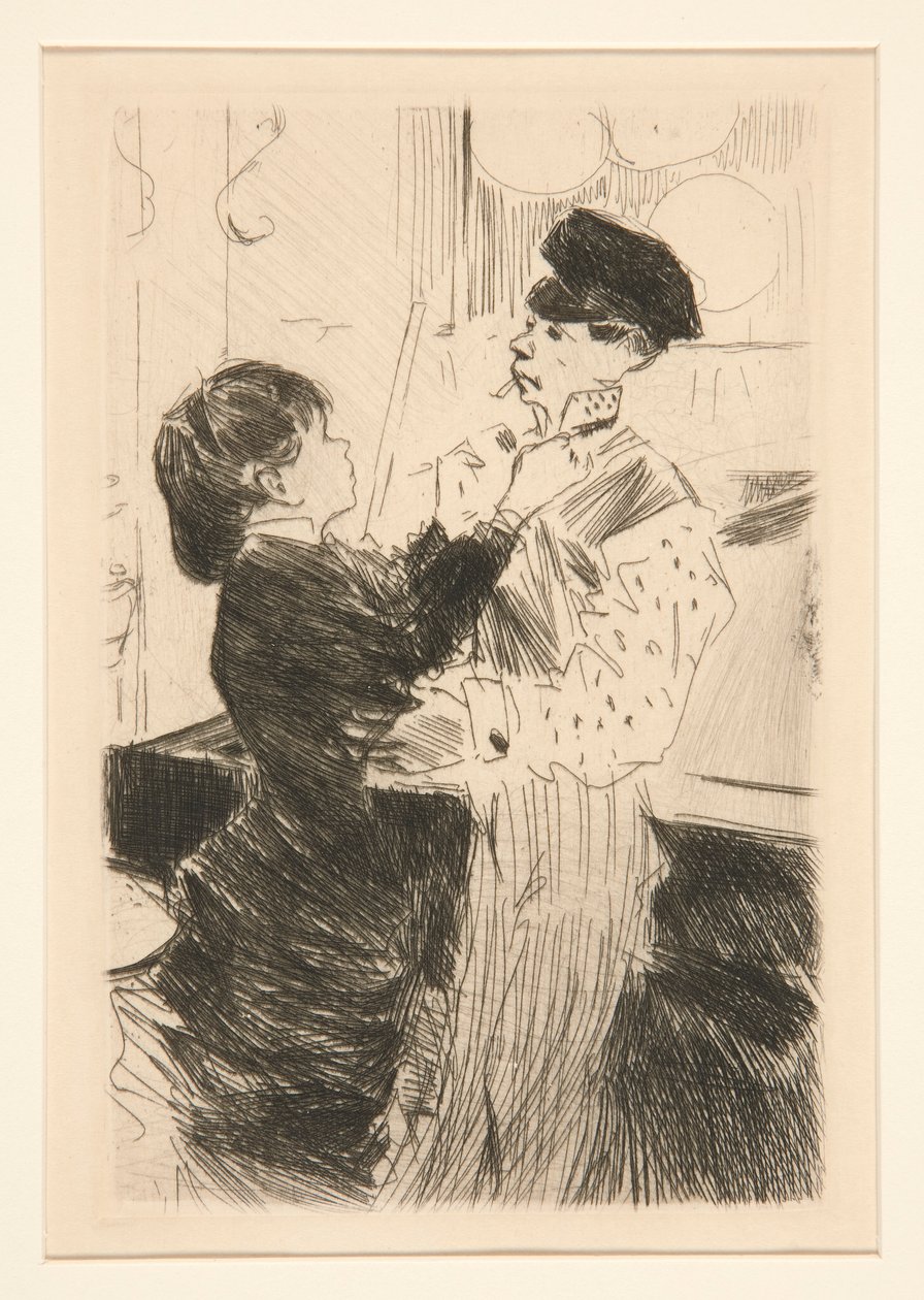 Knytting av slipset av Jean Louis Forain