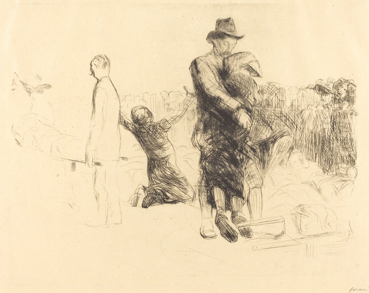 Lourdes, Transport av lammede av Jean Louis Forain