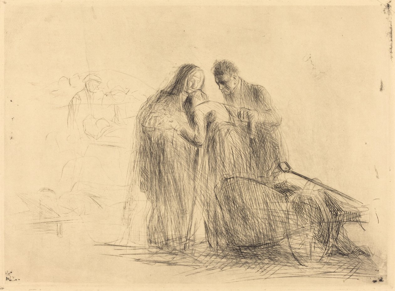Lourdes, den paralytiske (andre plate) av Jean Louis Forain