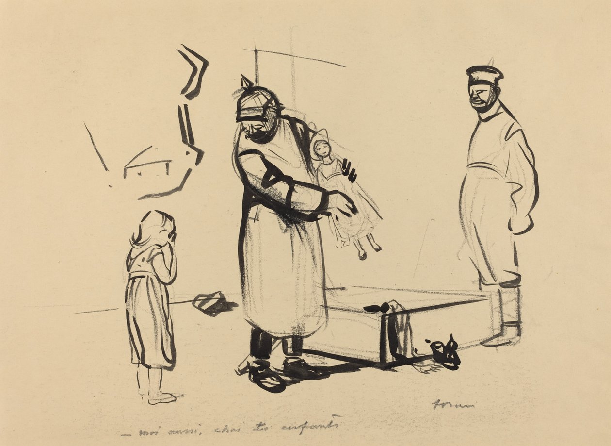 Nach Paris. -jeg også, barnechai, ca. 19141919. av Jean Louis Forain
