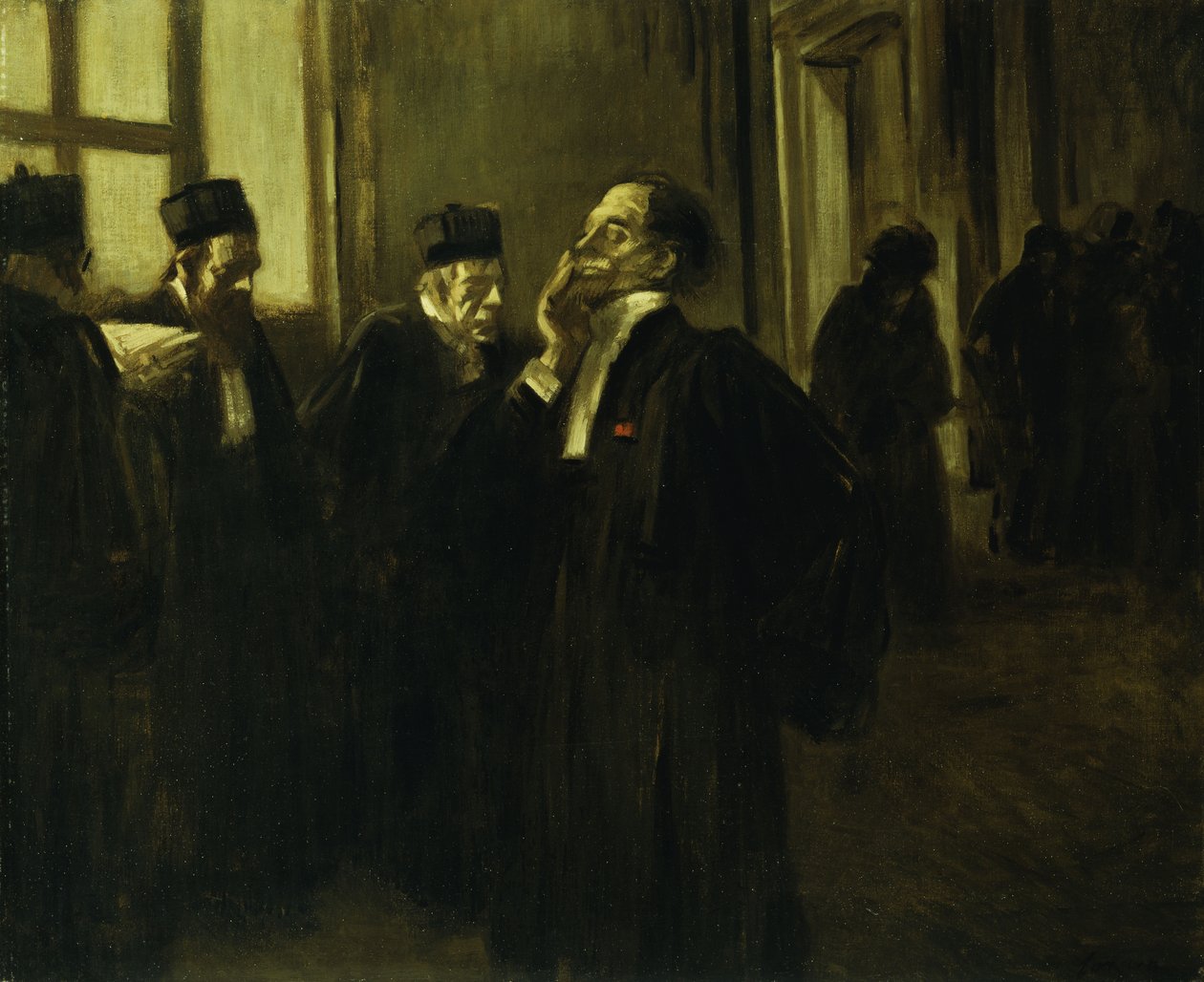 Palace Corridor Scene; Korridorscene ved palasset, ca. 1905 av Jean Louis Forain