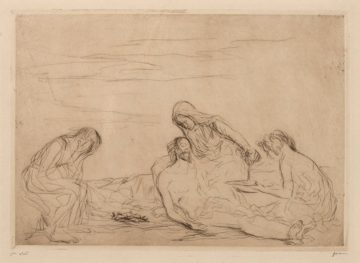 Pietà (tredje tallerken) av Jean Louis Forain