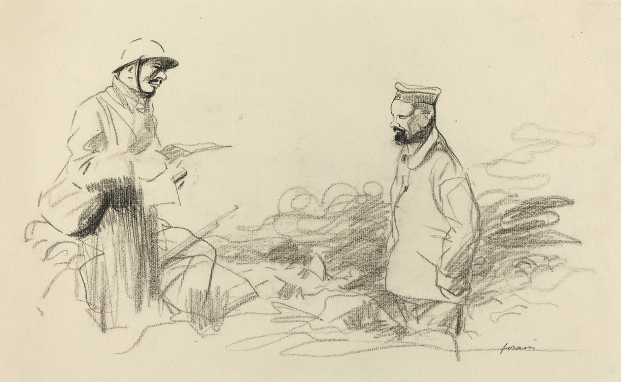 Poilu anerkjenner tysk soldat av Jean Louis Forain