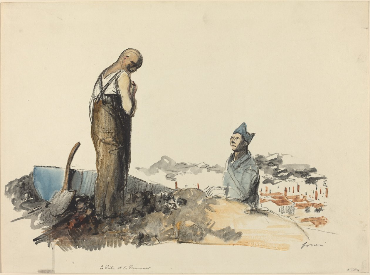 Hårete og fange av Jean Louis Forain