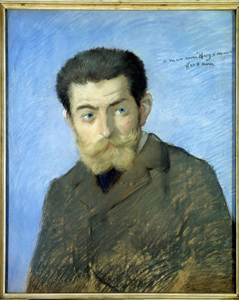 Portrett av den franske forfatteren Charles Marie Georges Huysmans dit Joris Karl Huysmans (1848-1907) Pastell av Jean-Louis Forain (1852-1931) Søn. 0,55x0,44 m 1800-tallet - Portrett av den franske forfatteren Charles Marie Georges Huysmans kalt Joris Kar av Jean Louis Forain