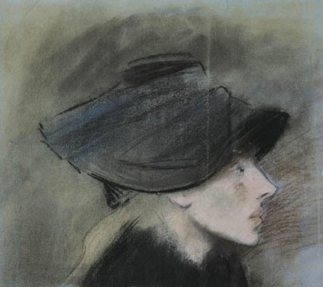 Portrett av kabaretsangeren Valéry Roumy av Jean Louis Forain