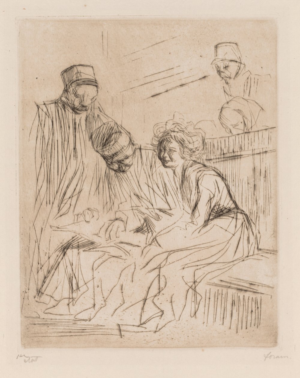 Lesing av advokatbrevet av Jean Louis Forain