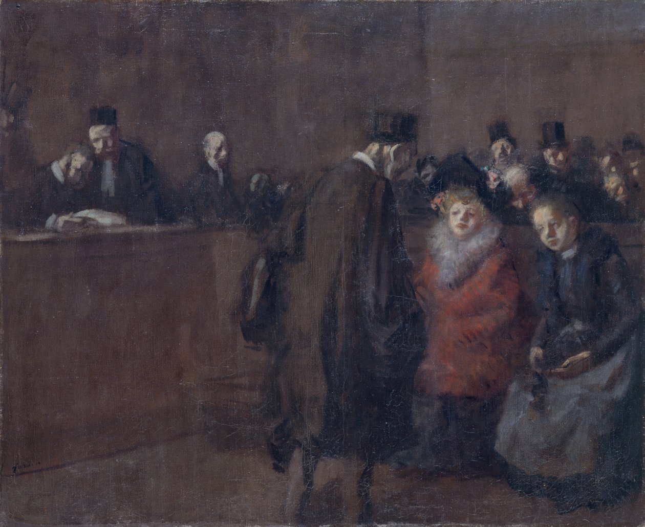Scener i rettssalen av Jean Louis Forain