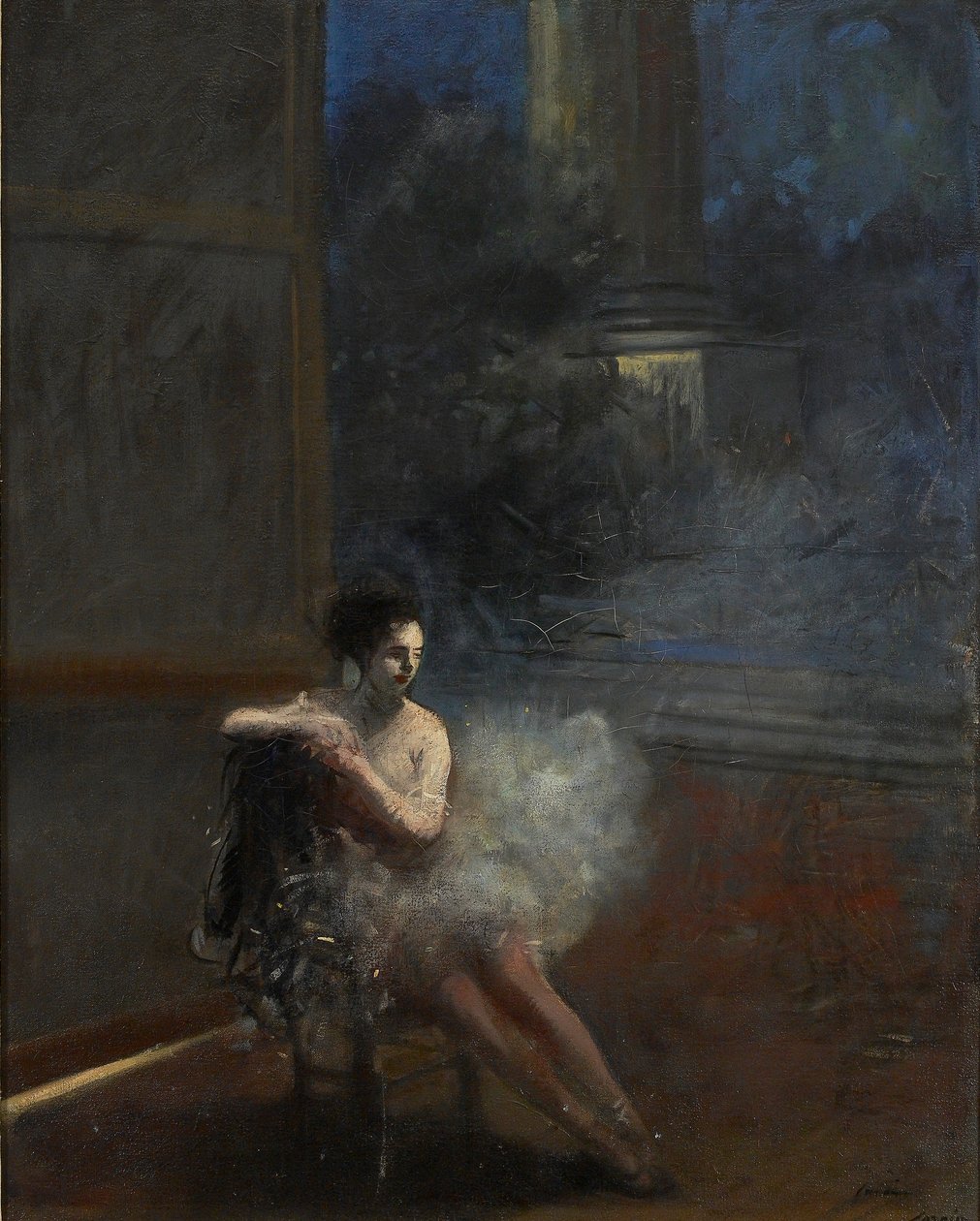 Sittende danser, 1800-1900-tallet av Jean Louis Forain