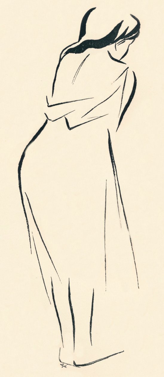Studie i Line, c1898 av Jean Louis Forain