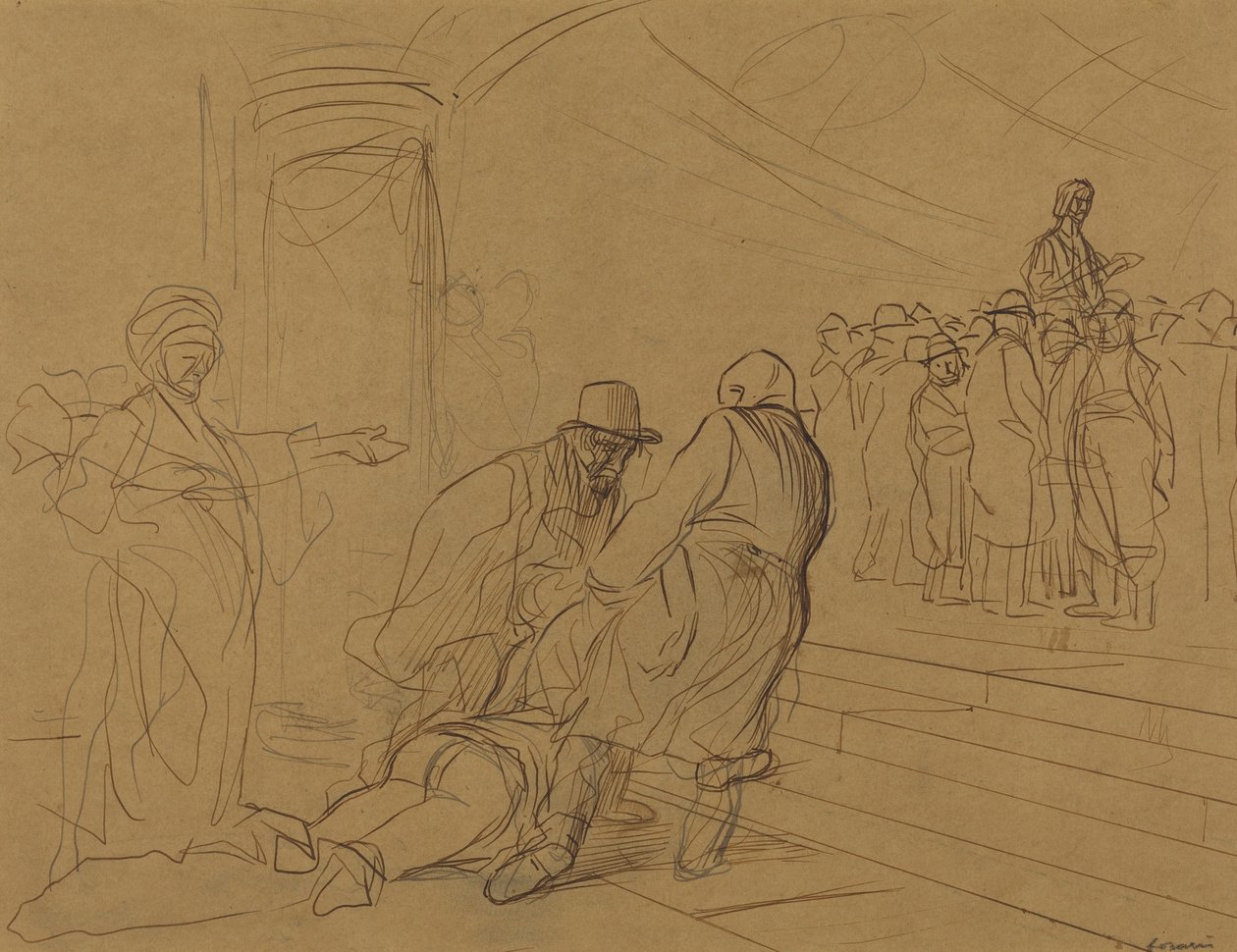 Utroskapen, ca. 1910. av Jean Louis Forain