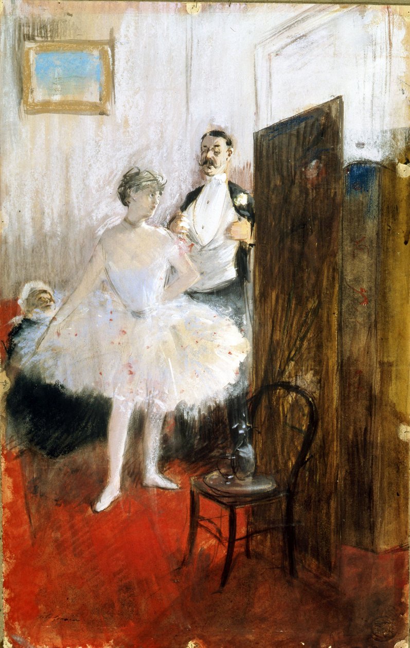 The Dressing Room, ca. 1890 (pastell og gouache på papir) av Jean Louis Forain