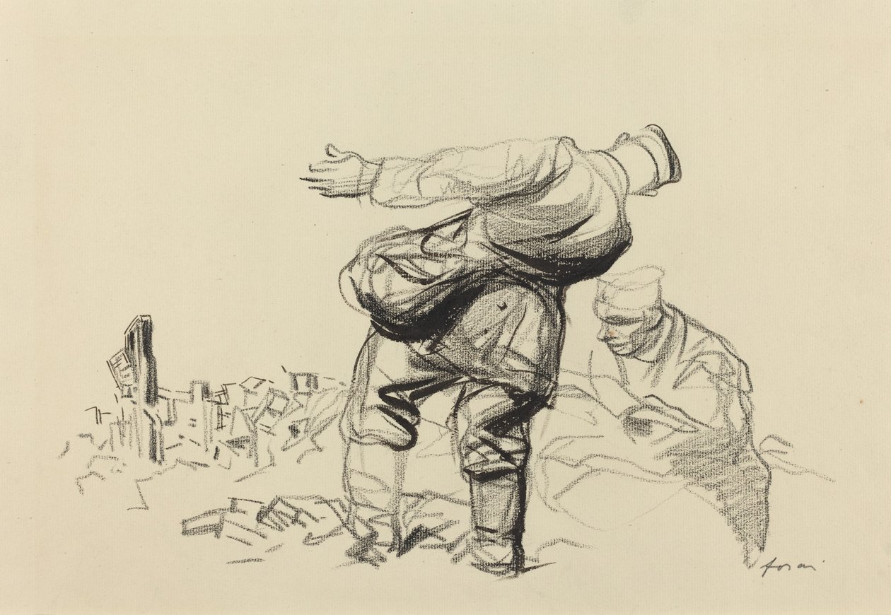 The Empire Destroys, The Republic Pays, sannsynligvis 1918. av Jean Louis Forain
