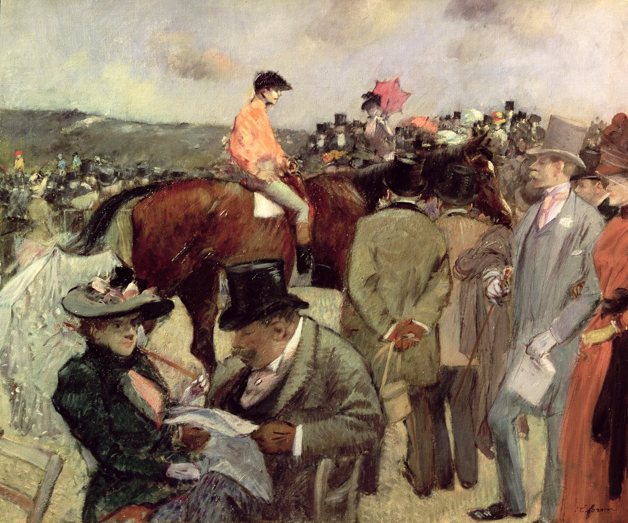 Hesteløpet, ca. 1890 av Jean Louis Forain
