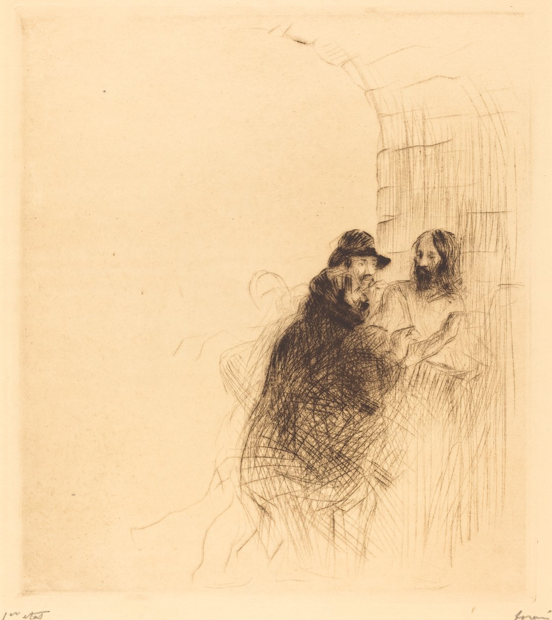 Møtet under buen (andre plate) av Jean Louis Forain