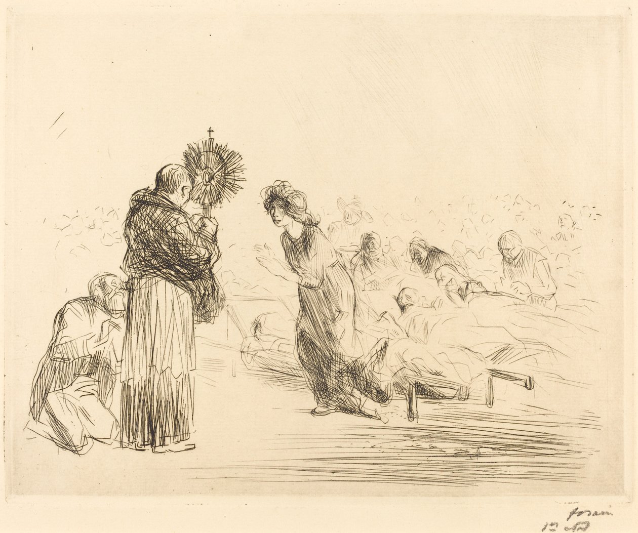 Miraklet før det hellige sakramentet (fjerde plate) av Jean Louis Forain