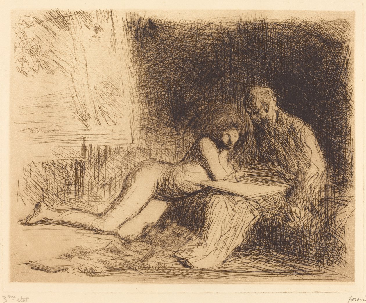 Modellens hvile (fjerde plate) av Jean Louis Forain
