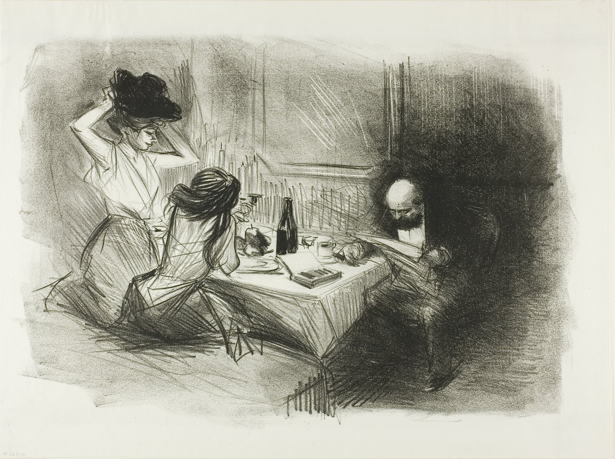 Den private spisestuen, femte tallerken av Jean Louis Forain