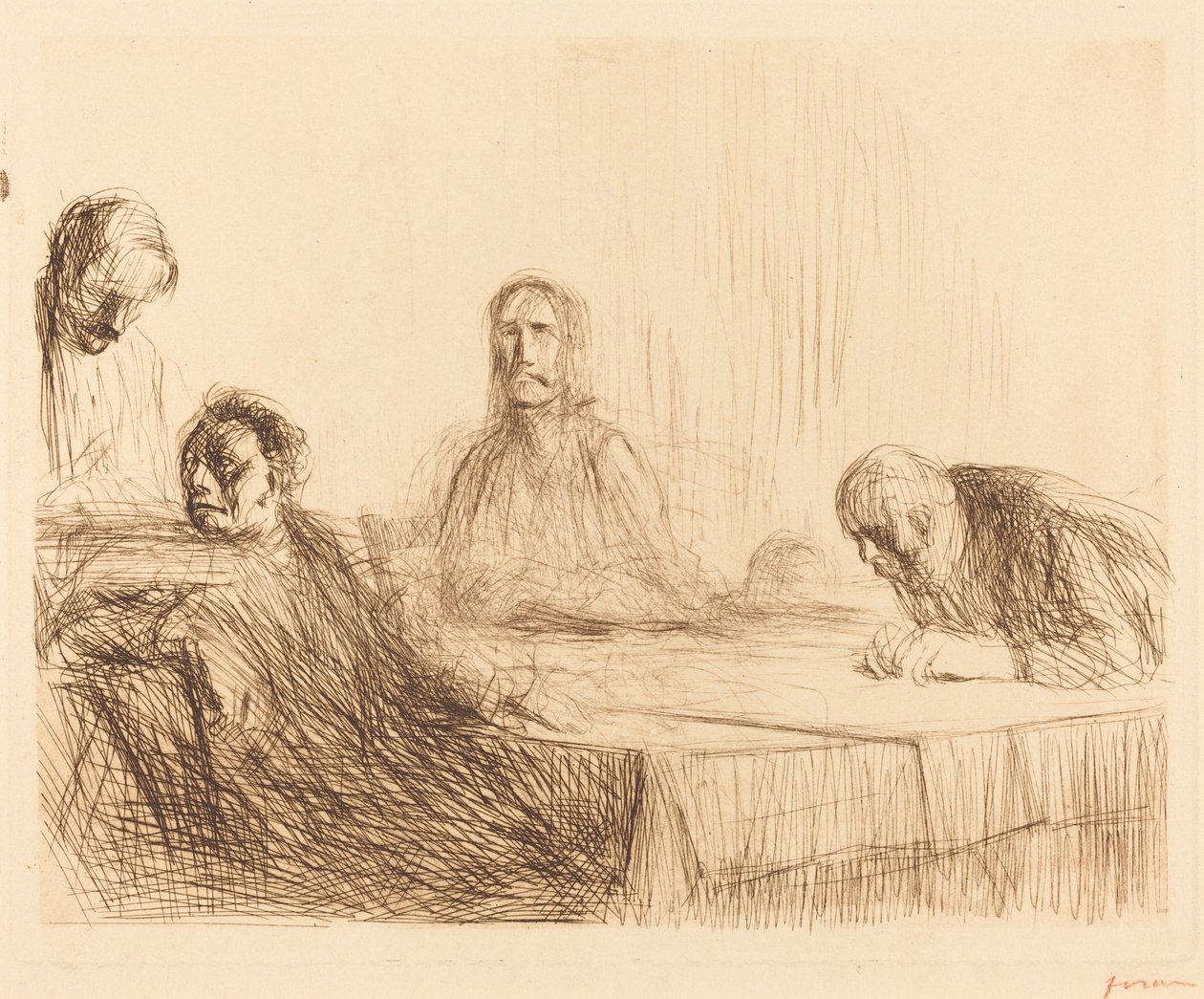 Nattverden i Emmaus (andre tallerken) av Jean Louis Forain