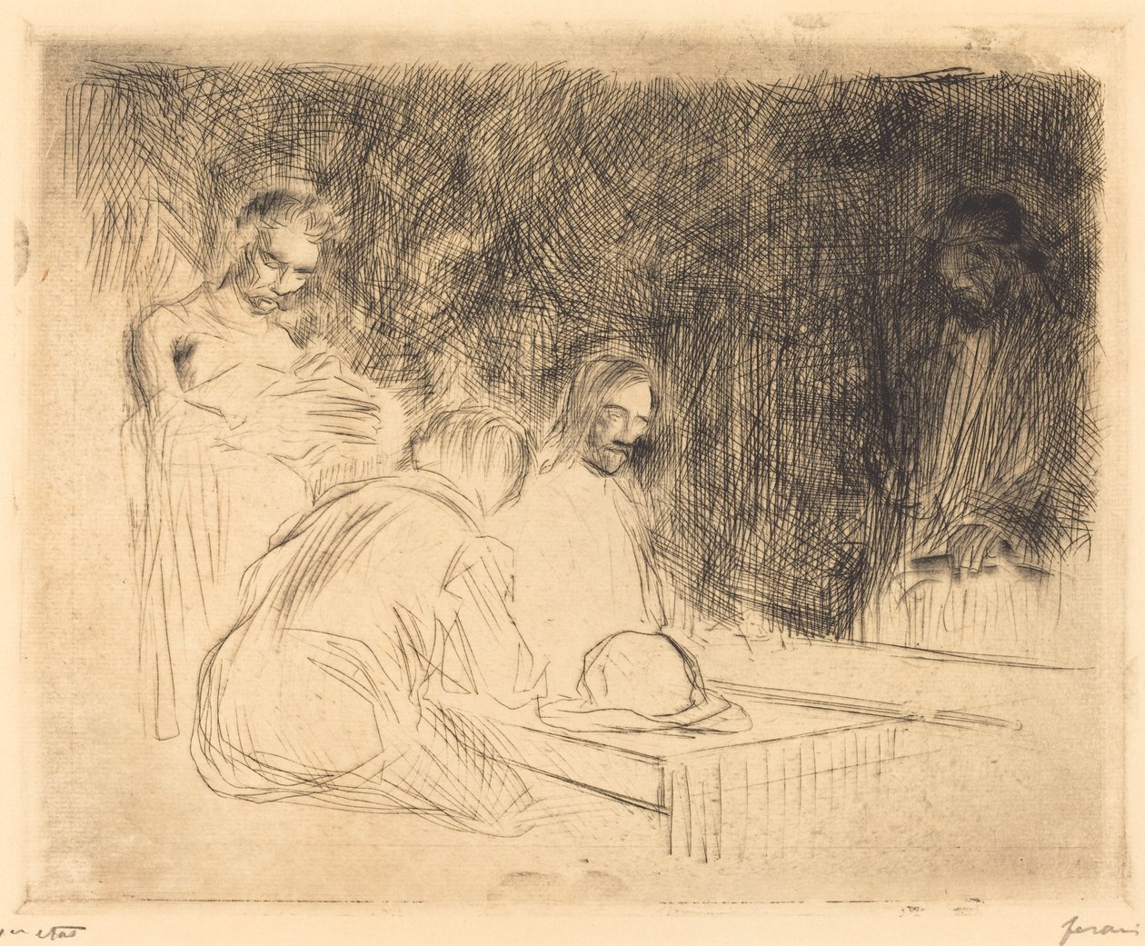 Nattverden i Emmaus (tredje tallerken) av Jean Louis Forain