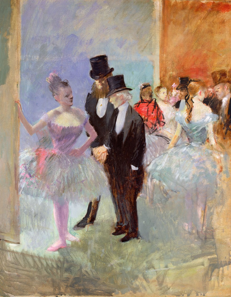 Operaens vinger (i foajeen) ca. 1887 av Jean Louis Forain