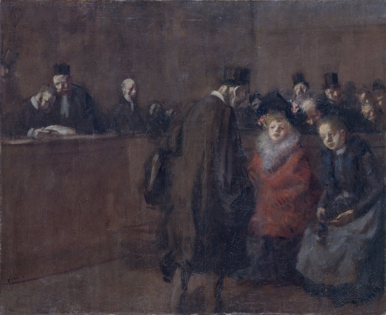 'The Law Court Scene de tribunal', 1910 av Jean Louis Forain