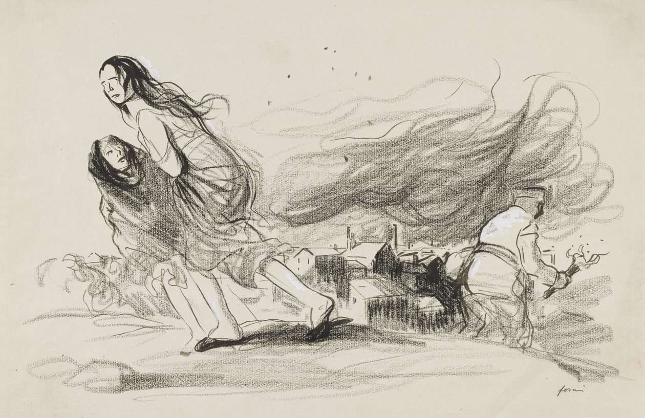 De brenner alt - De må være i ferd med å trekke seg tilbake, ca. 1919. av Jean Louis Forain
